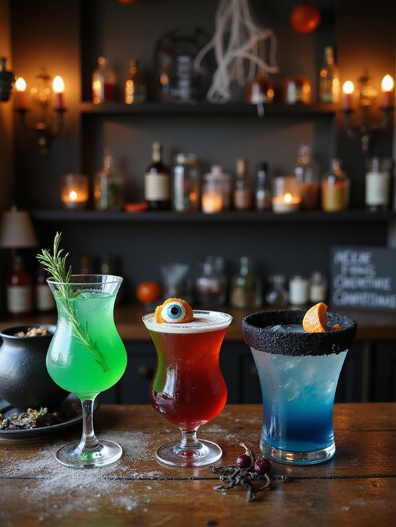 spooky halloween potion drinks