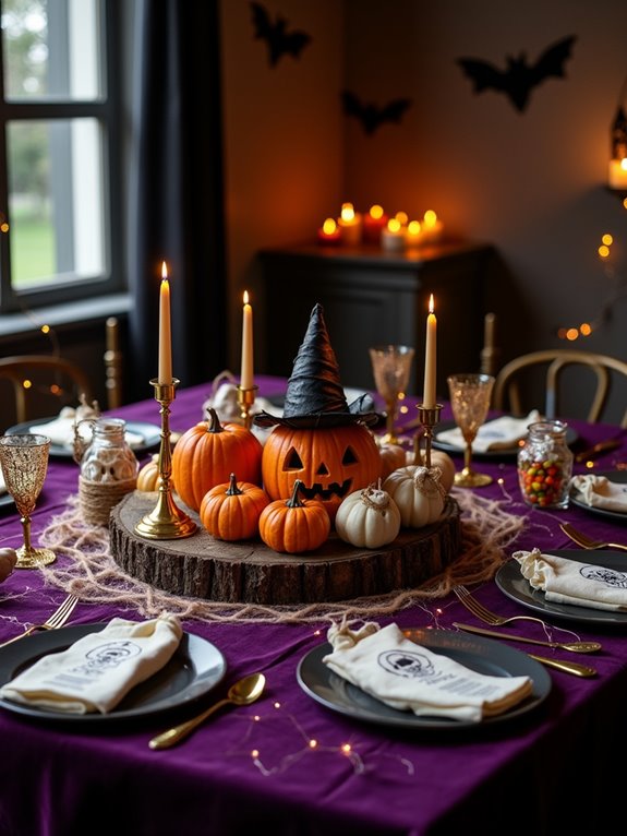 spooky halloween table decor