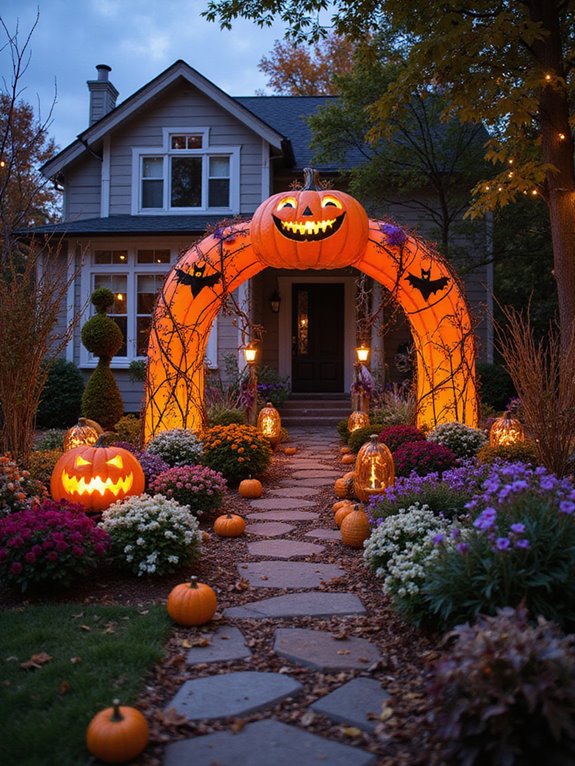 spooky halloween yard transformation