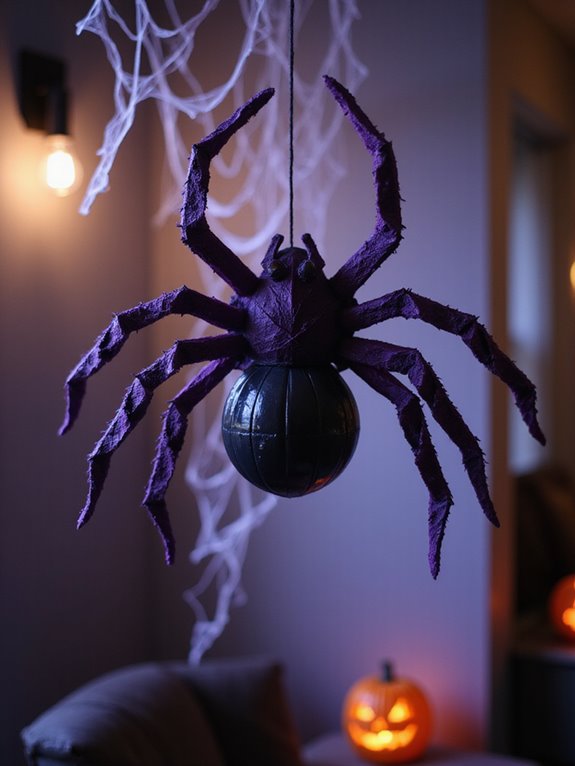 spooky hanging spider decorations