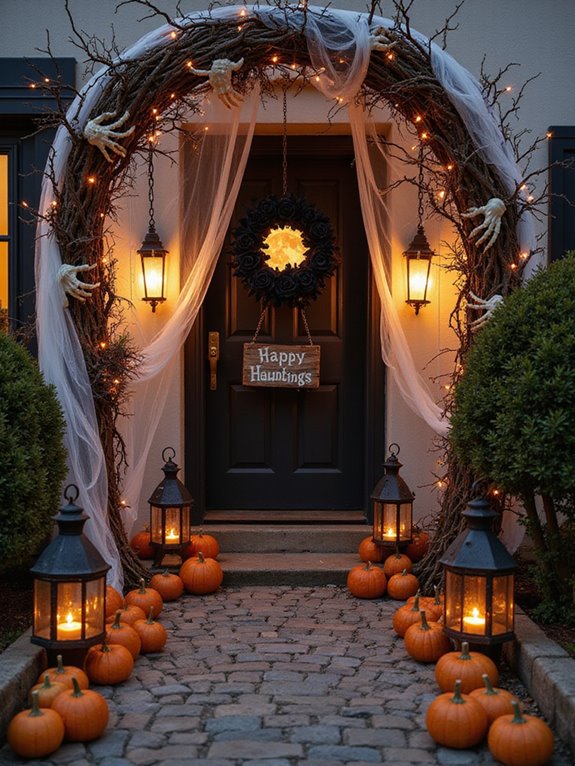 spooky haunted house entrance
