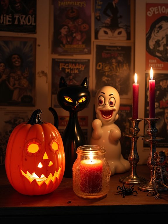 spooky lanterns and candle holders