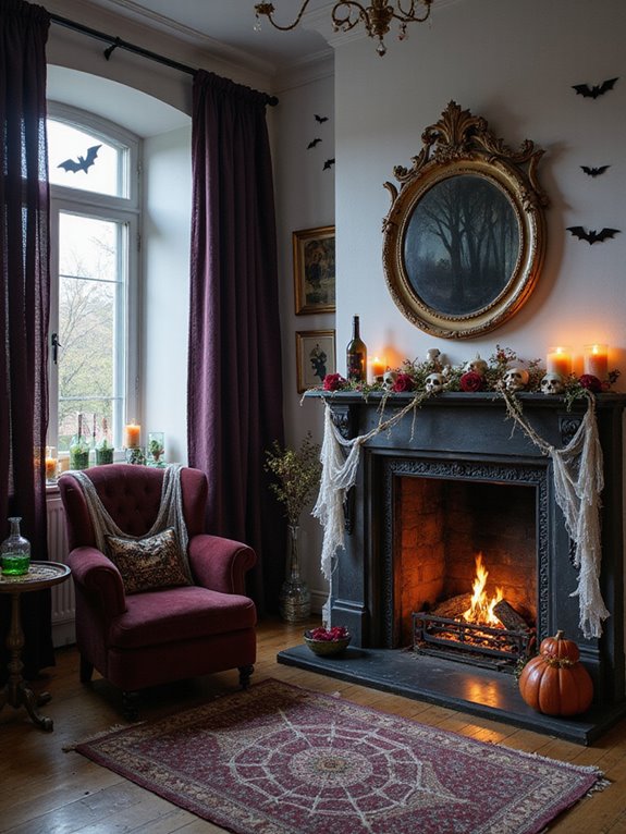 spooky living room accents
