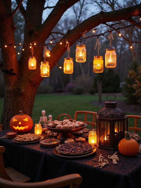 spooky movie night ambiance