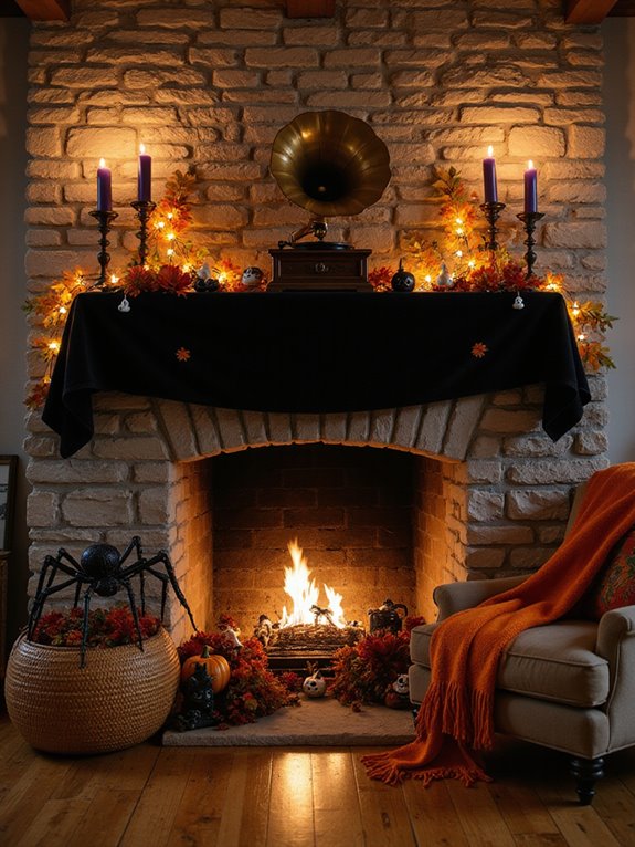 spooky music enhances decorations