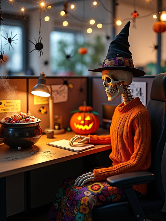 spooky office halloween celebration
