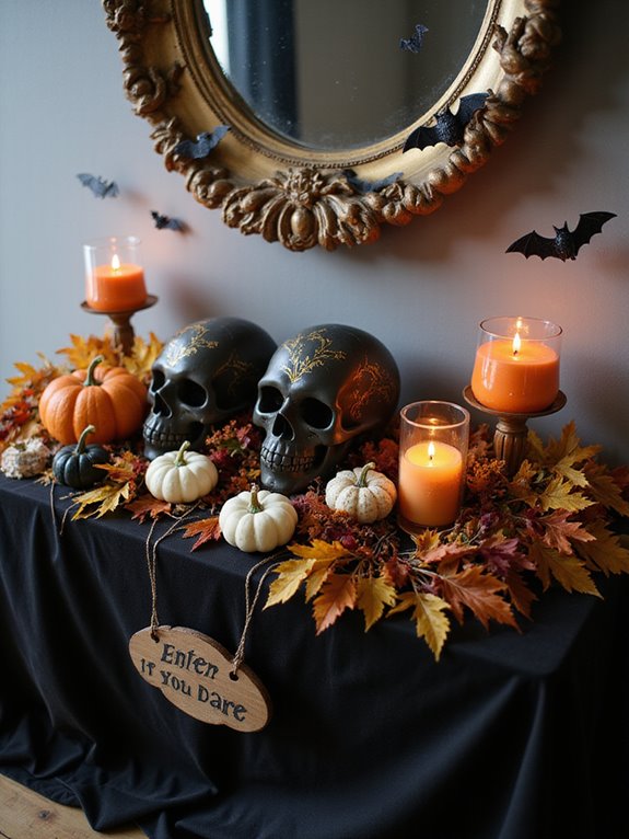 spooky oranges muted tones