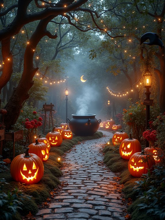 spooky pathway for halloween