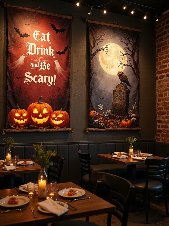 spooky restaurant ambiance banners