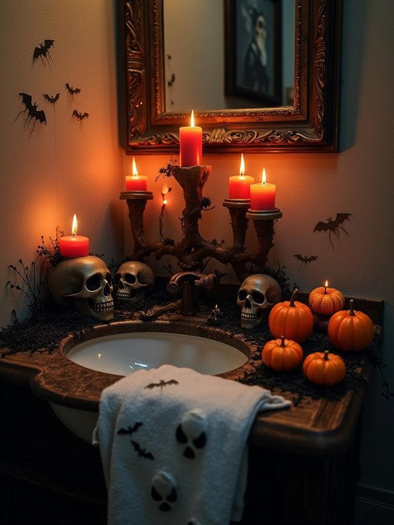spooky scented candle decor