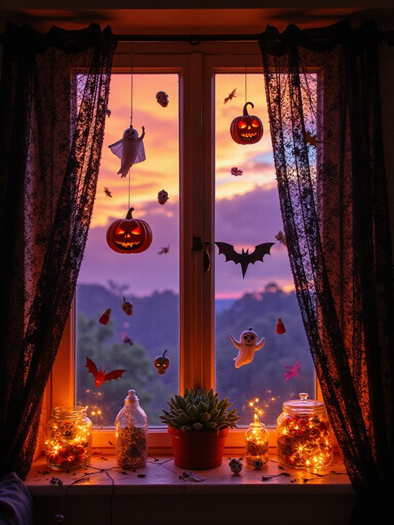 spooky seasonal window decorations