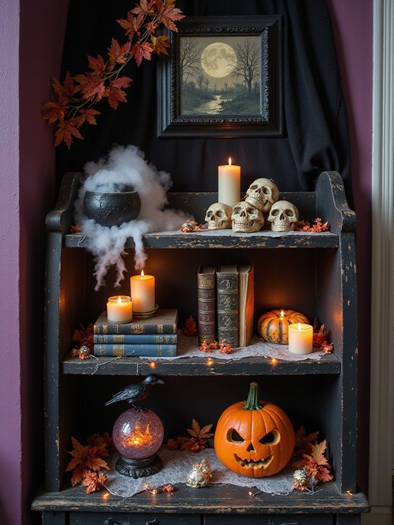 spooky shelf decorating ideas