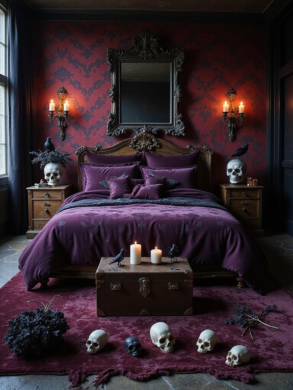 spooky skull decor accents