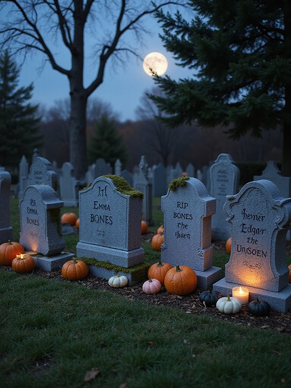 spooky tombstone crafting project