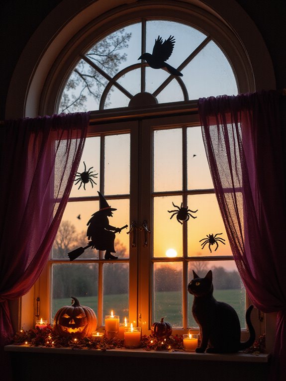 spooky window silhouettes create