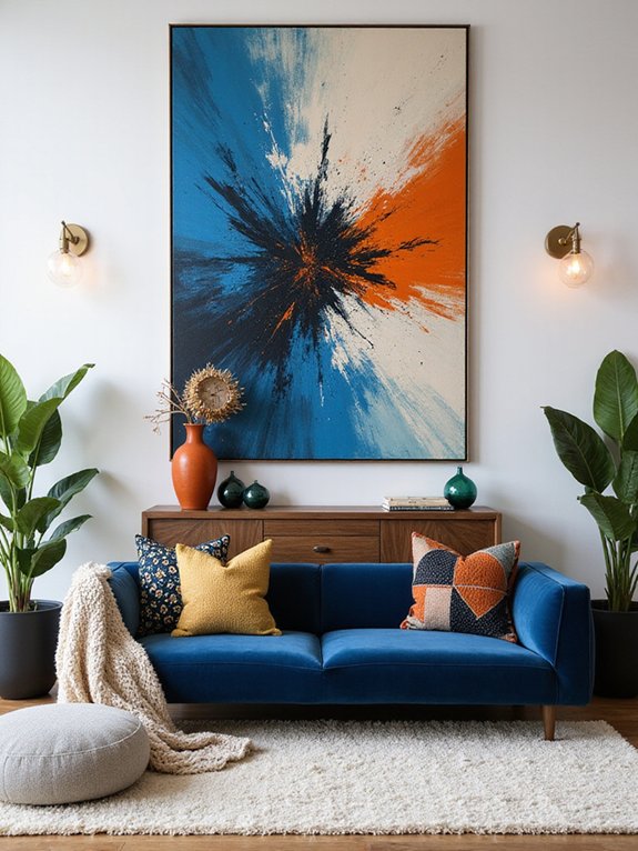 statement art enhances decor