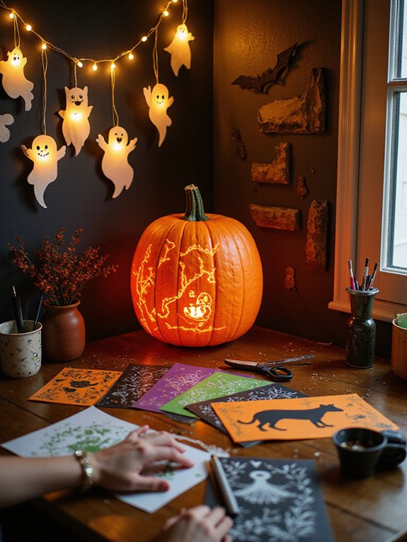 stencil techniques for halloween