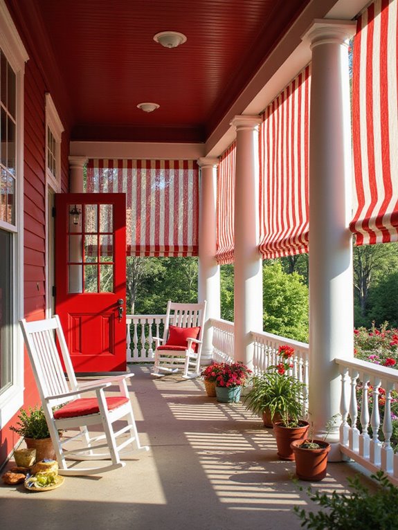 striped porch style upgrade