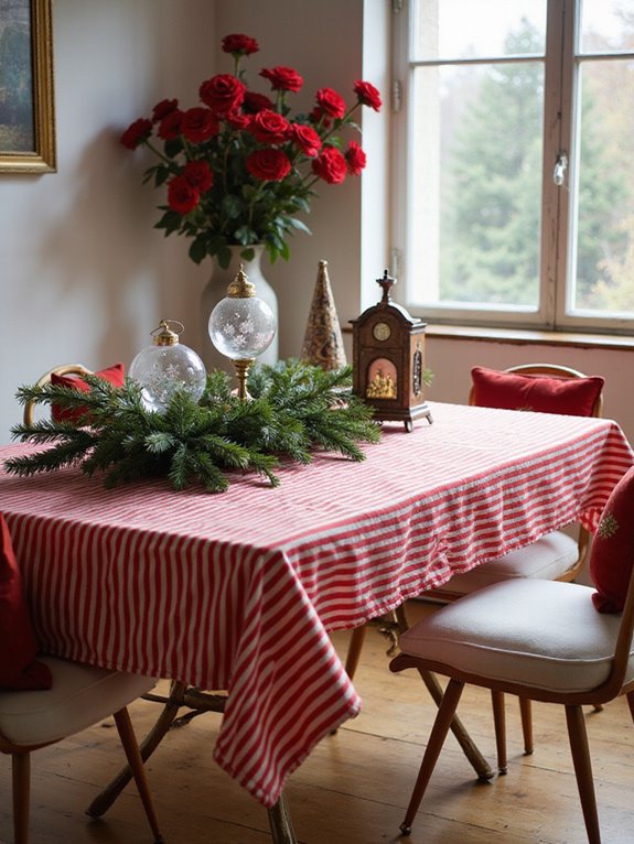 striped ticking tablecloth magic