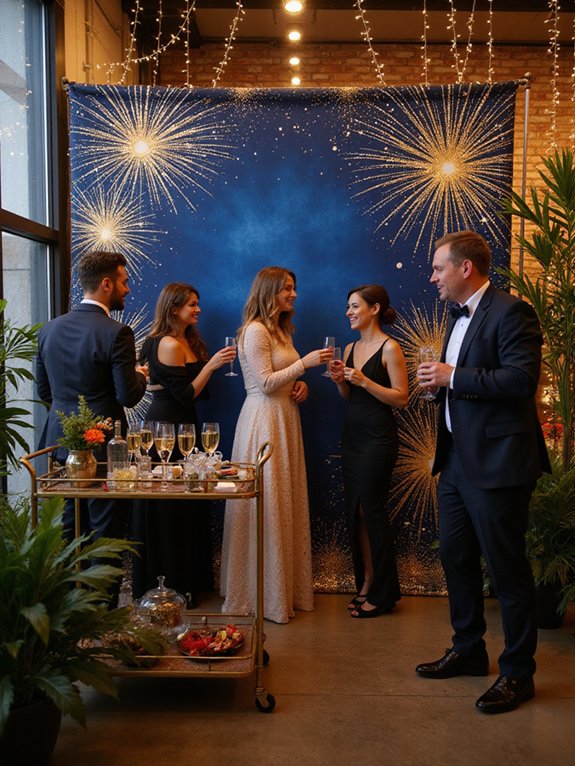 stunning backdrop sets mood