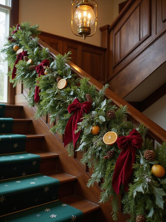 stunning staircase holiday decor