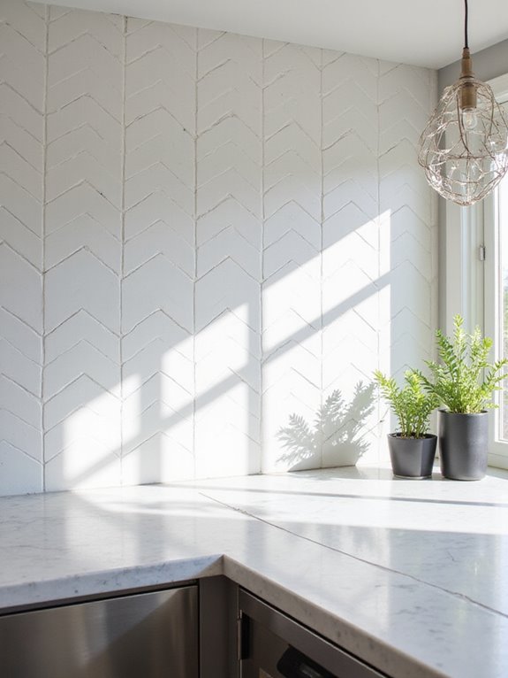stunning white subway tiles