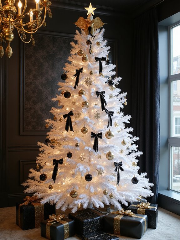 stylish black ribbon accents