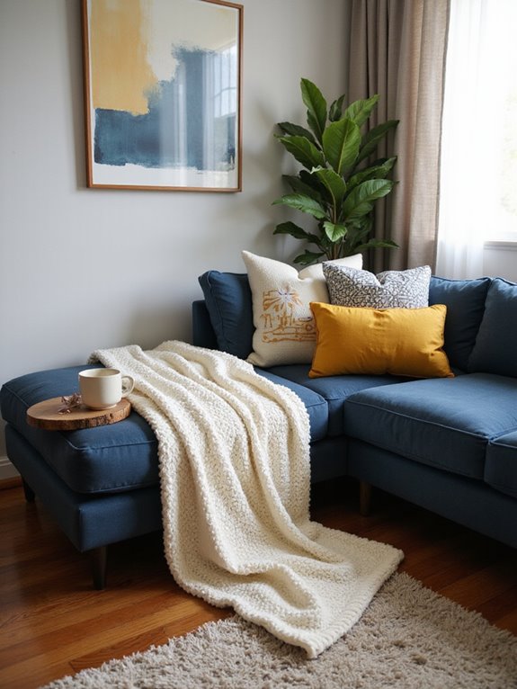 stylish blankets enhance decor