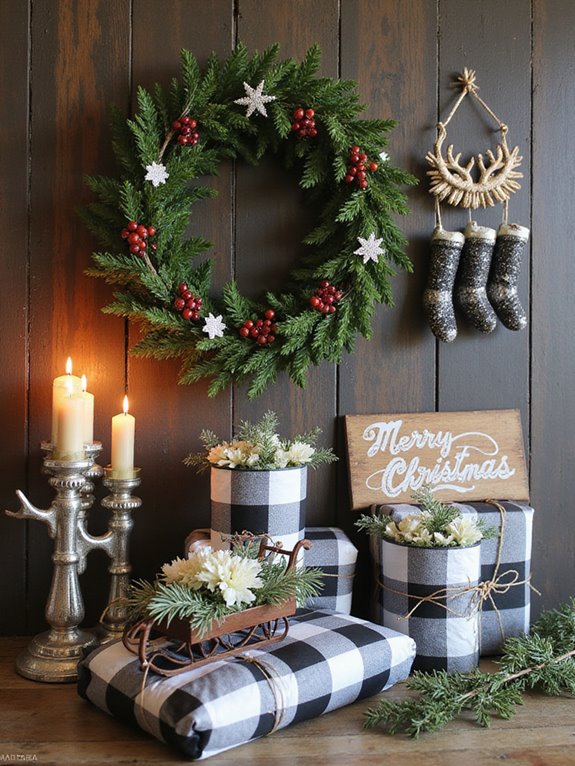 stylish eco friendly plaid wrapping