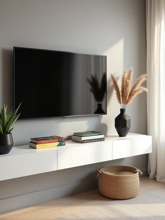 stylish floating shelf decor