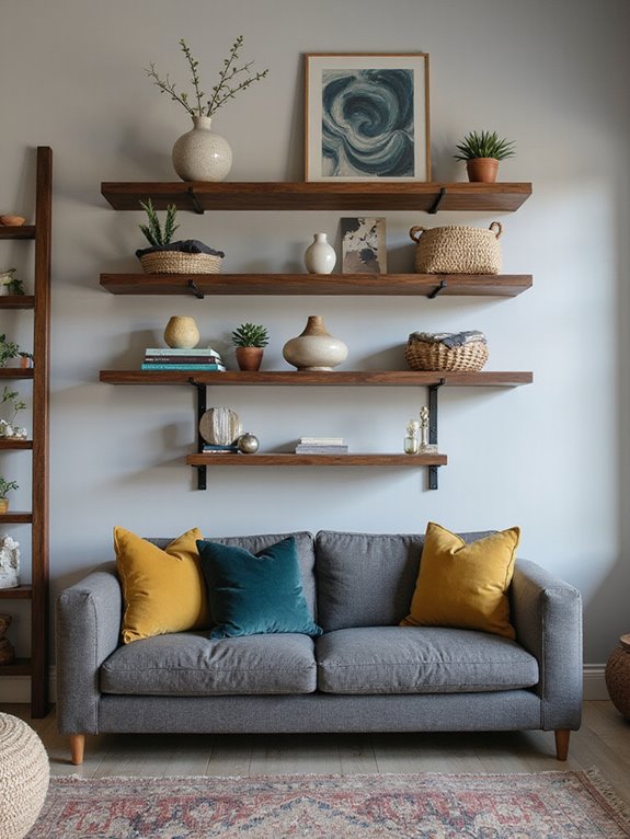 stylish functional shelf decor