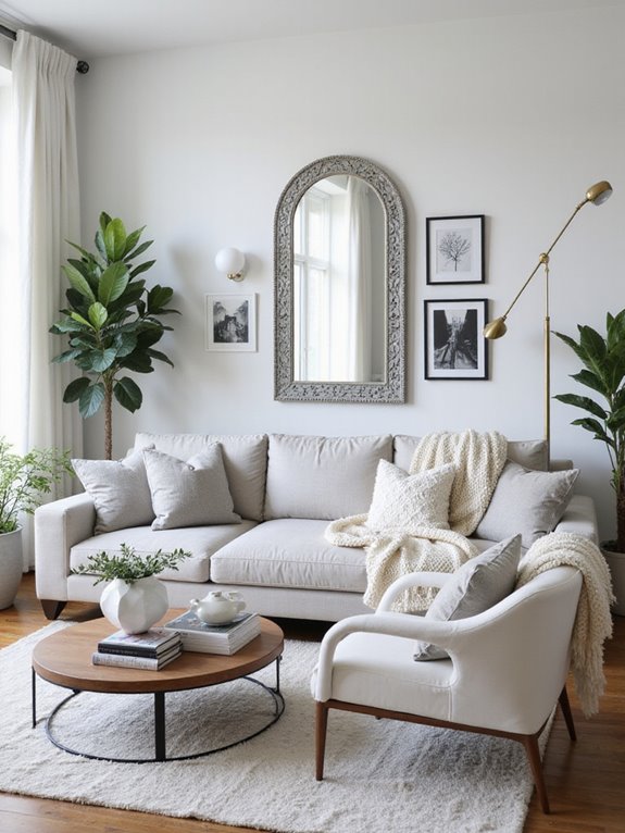 stylish gray upholstery accents