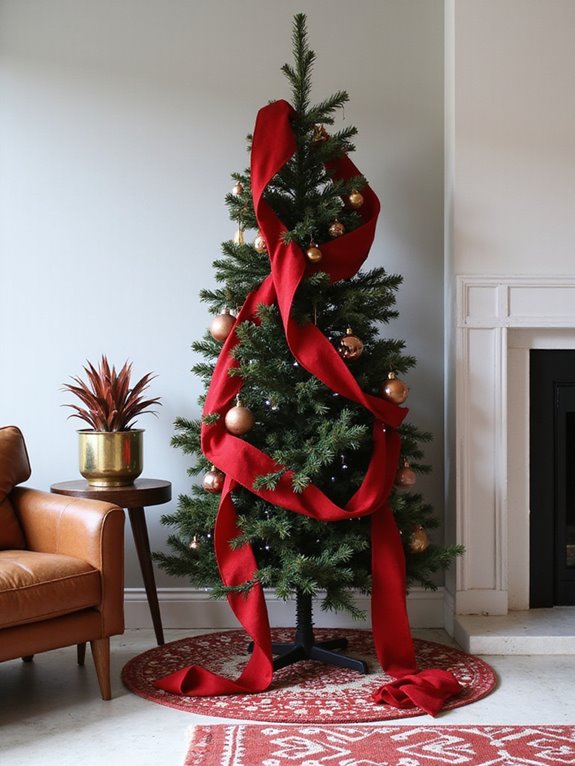 stylish red ribbon accents