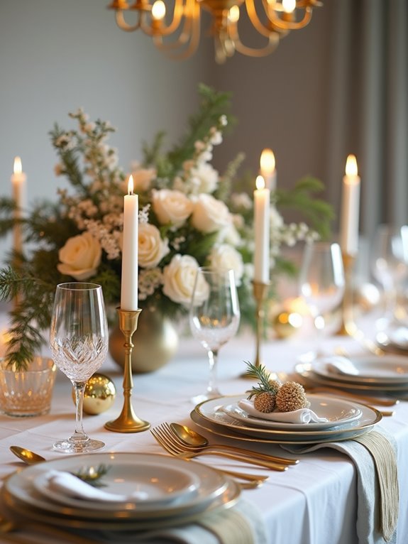 stylish white and gold decor