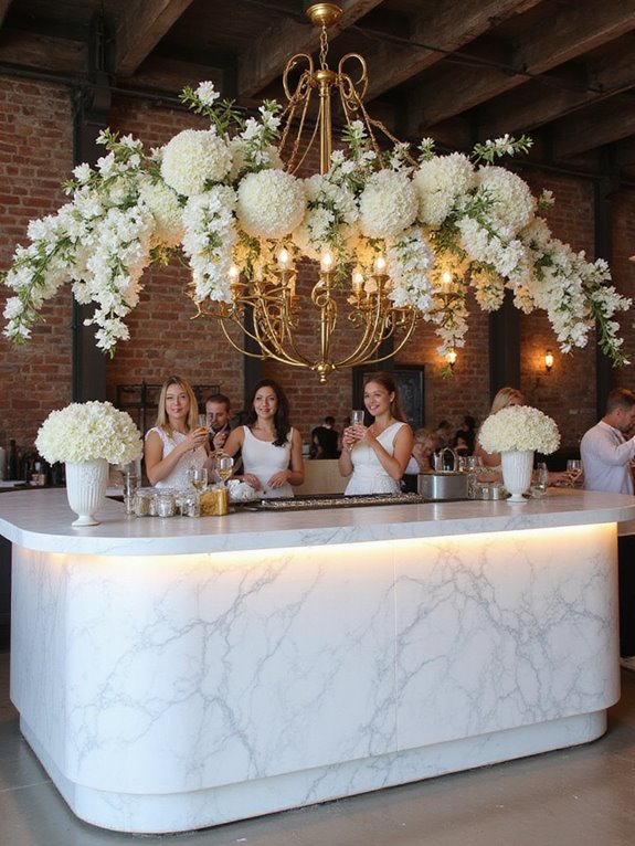 stylish white marble accents