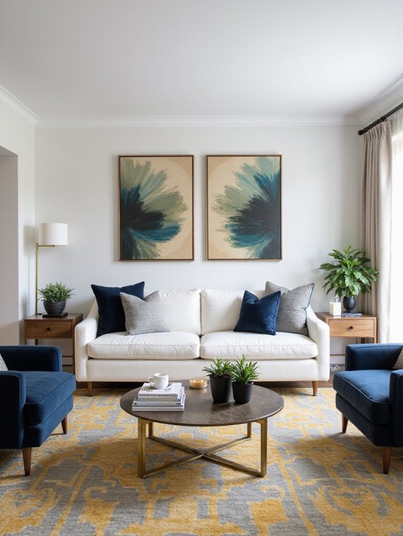 symmetrical living room layout