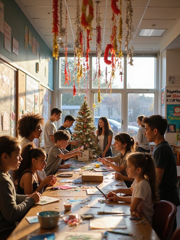 teamwork fosters creative displays