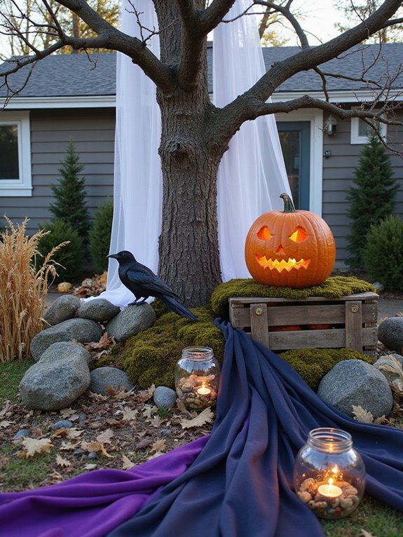 textural contrasts for halloween