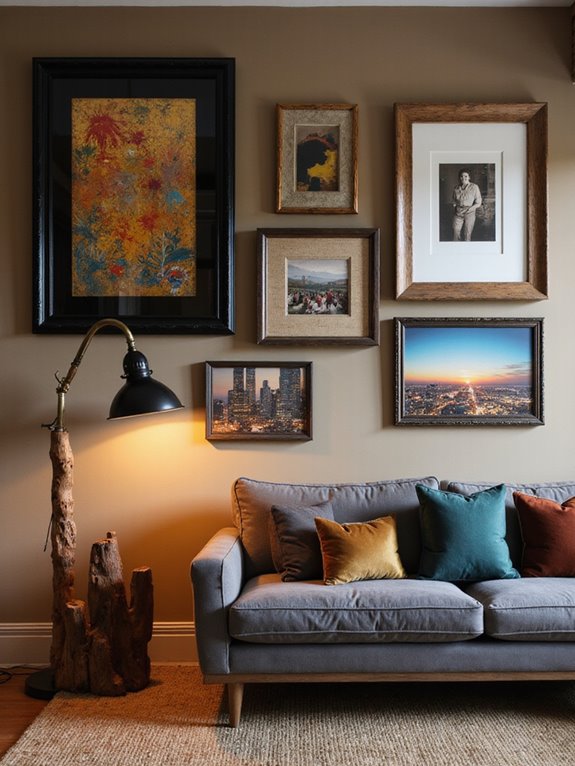 textured frames enhance decor