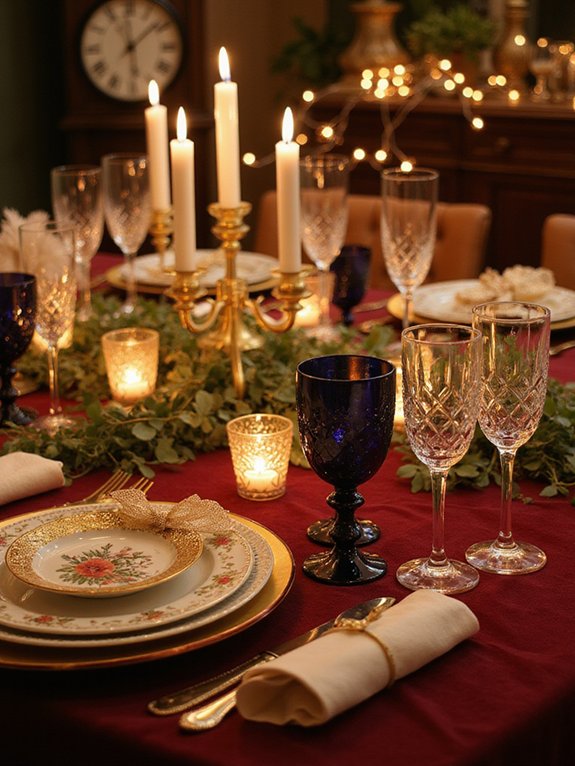 toast with stylish glassware