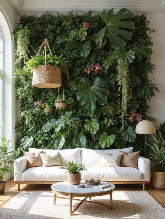 transform walls with plants