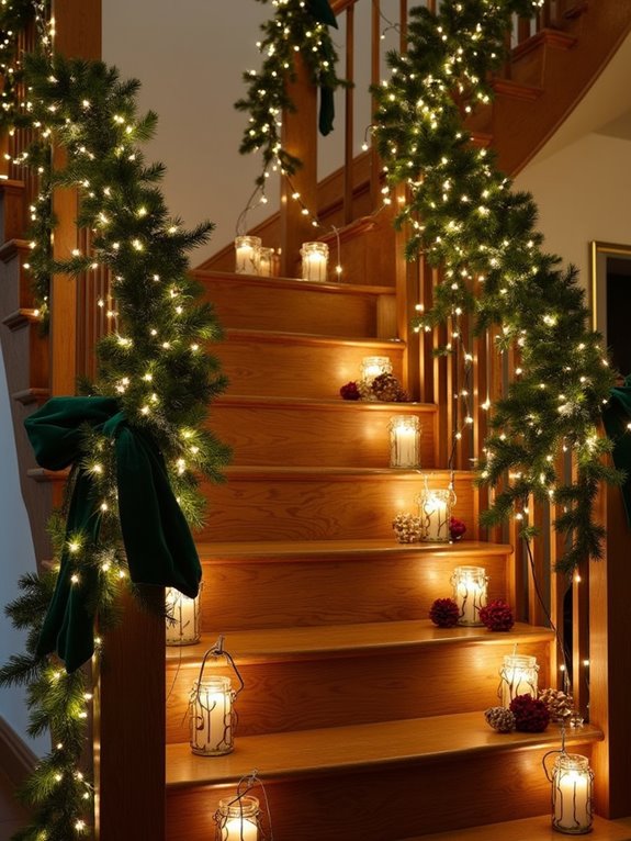 twinkling lights and candles