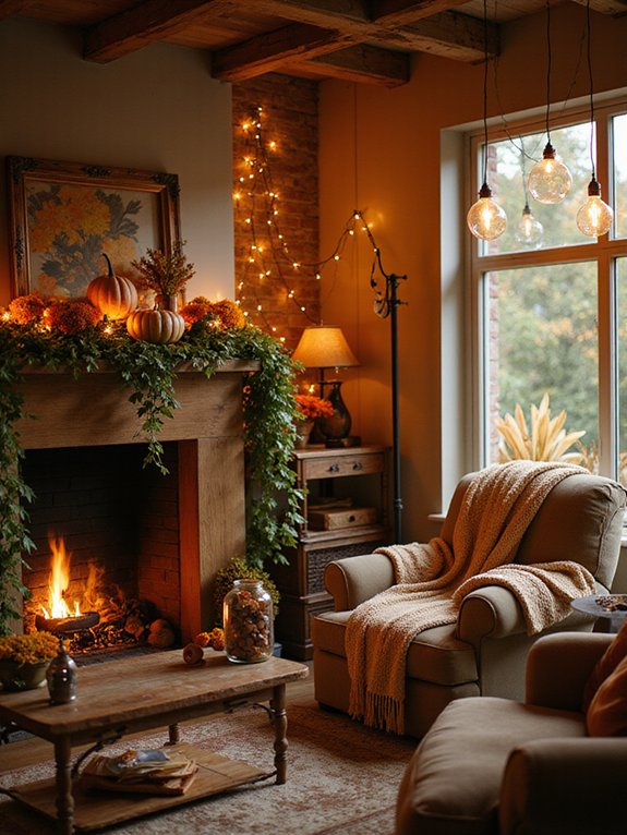 twinkling lights for coziness