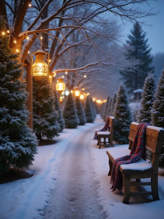 twinkling lights for pathways