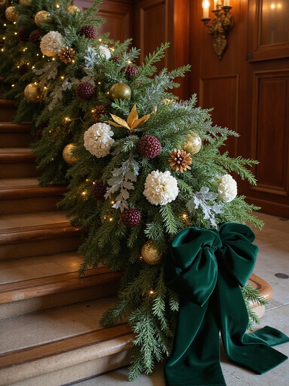 twinkling staircase light garland