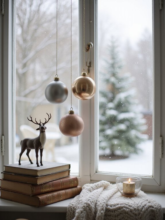 unique festive window decor