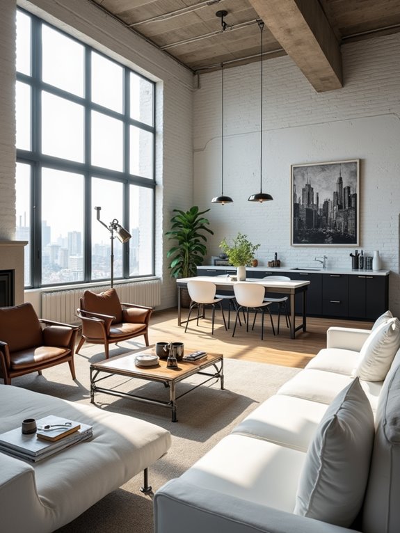 urban industrial white decor
