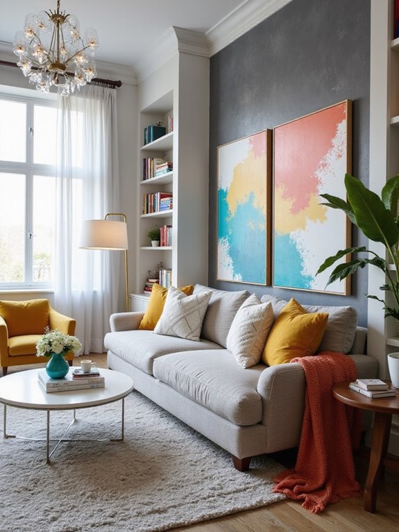 vibrant accessories for contrast