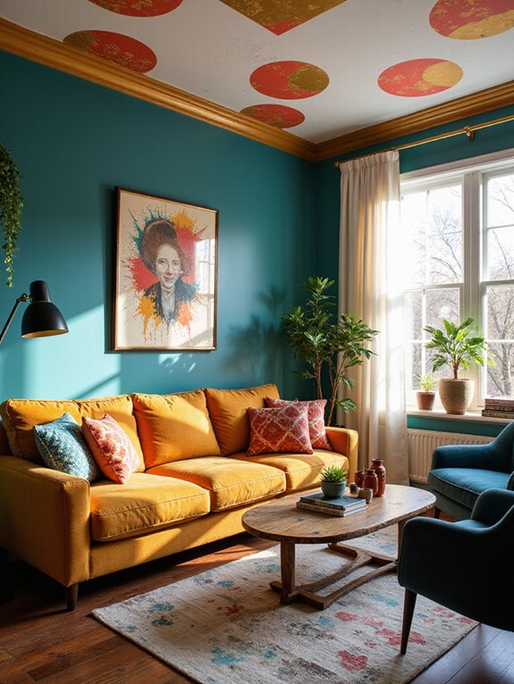 vibrant artistic living space