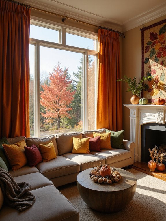 vibrant autumn drapes transformation